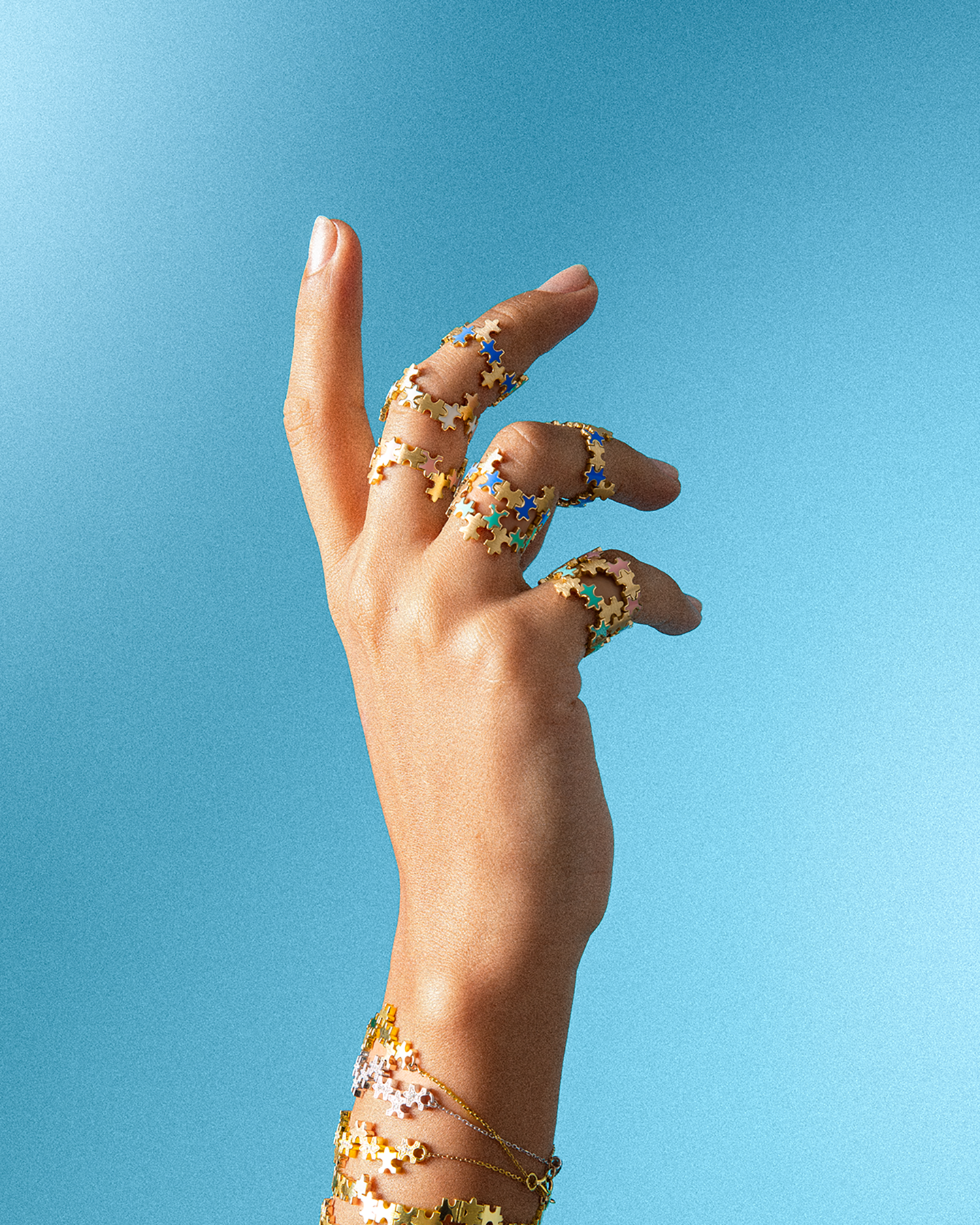 Multi-Enamel Ring in Mint