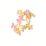 Multi-Enamel Ring in Pink