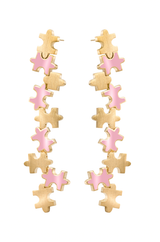Multi-Enamel Long Earrings