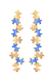 Multi-Enamel Long Earrings