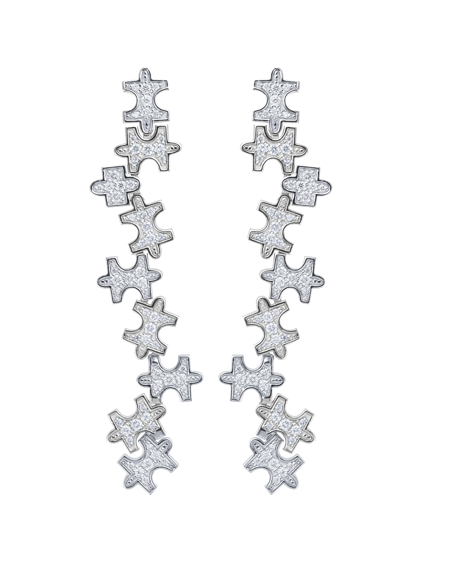 Full-Pavé Long Earrings