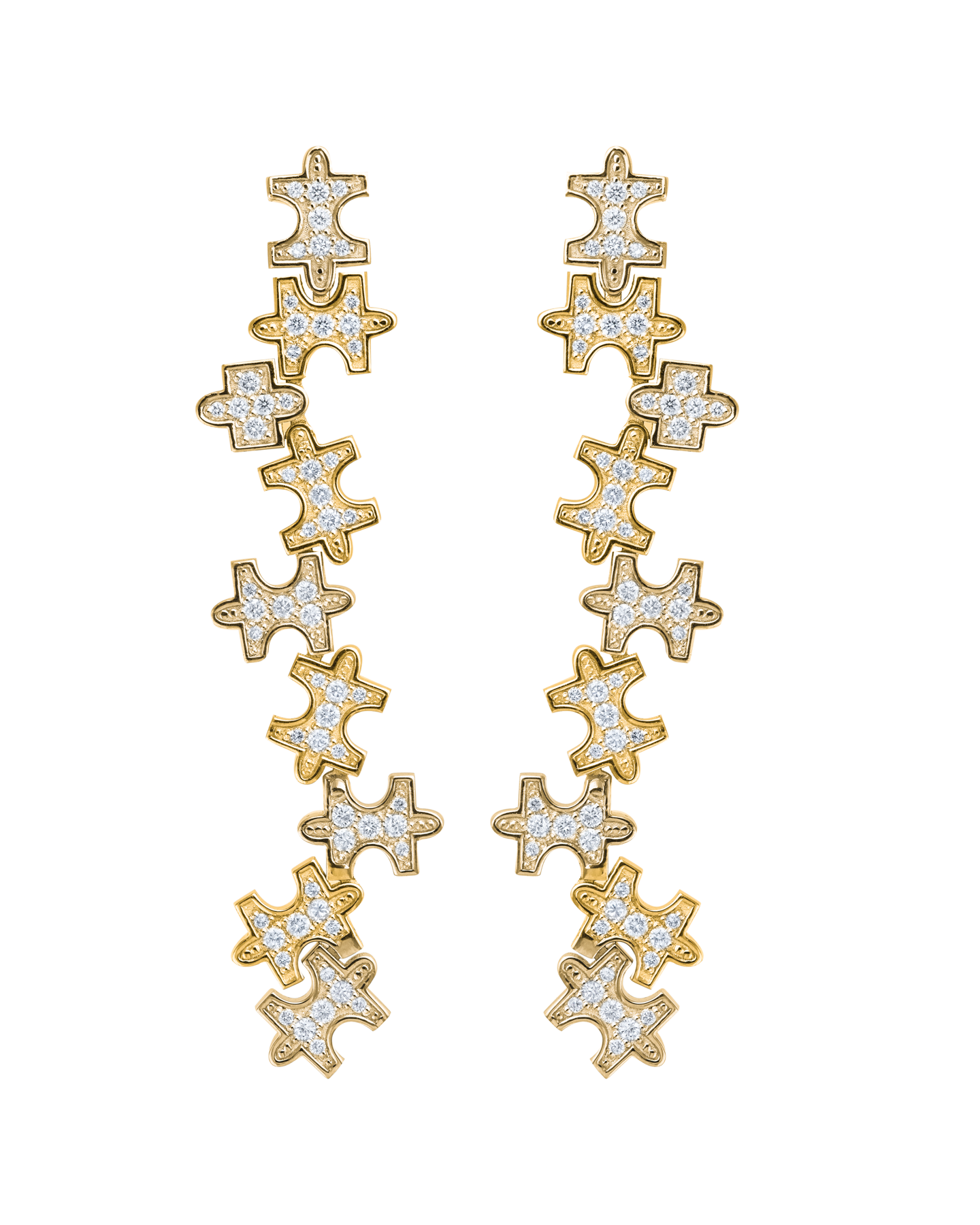 Full-Pavé Long Earrings