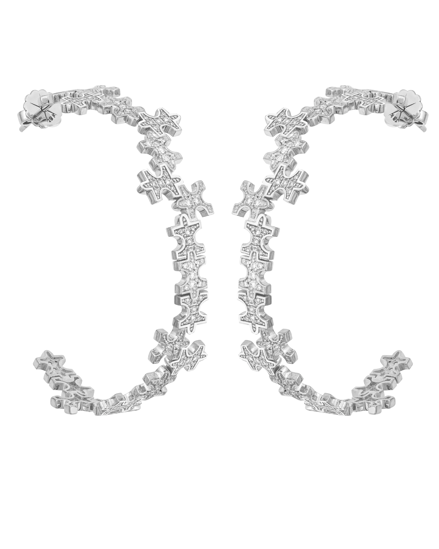 Full-Pavé Large Hoops