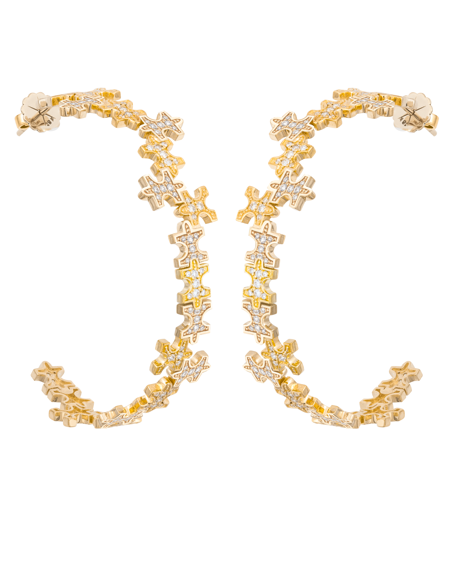 Full-Pavé Large Hoops