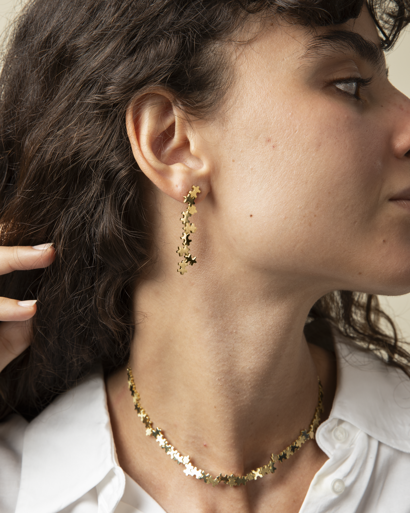 Signature Gold Long Earrings