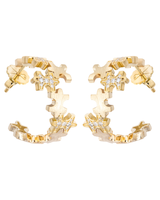 Multi-Pavé Mini Hoops