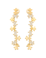 Multi-Pavé Long Earrings