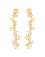 Multi-Pavé Long Earrings