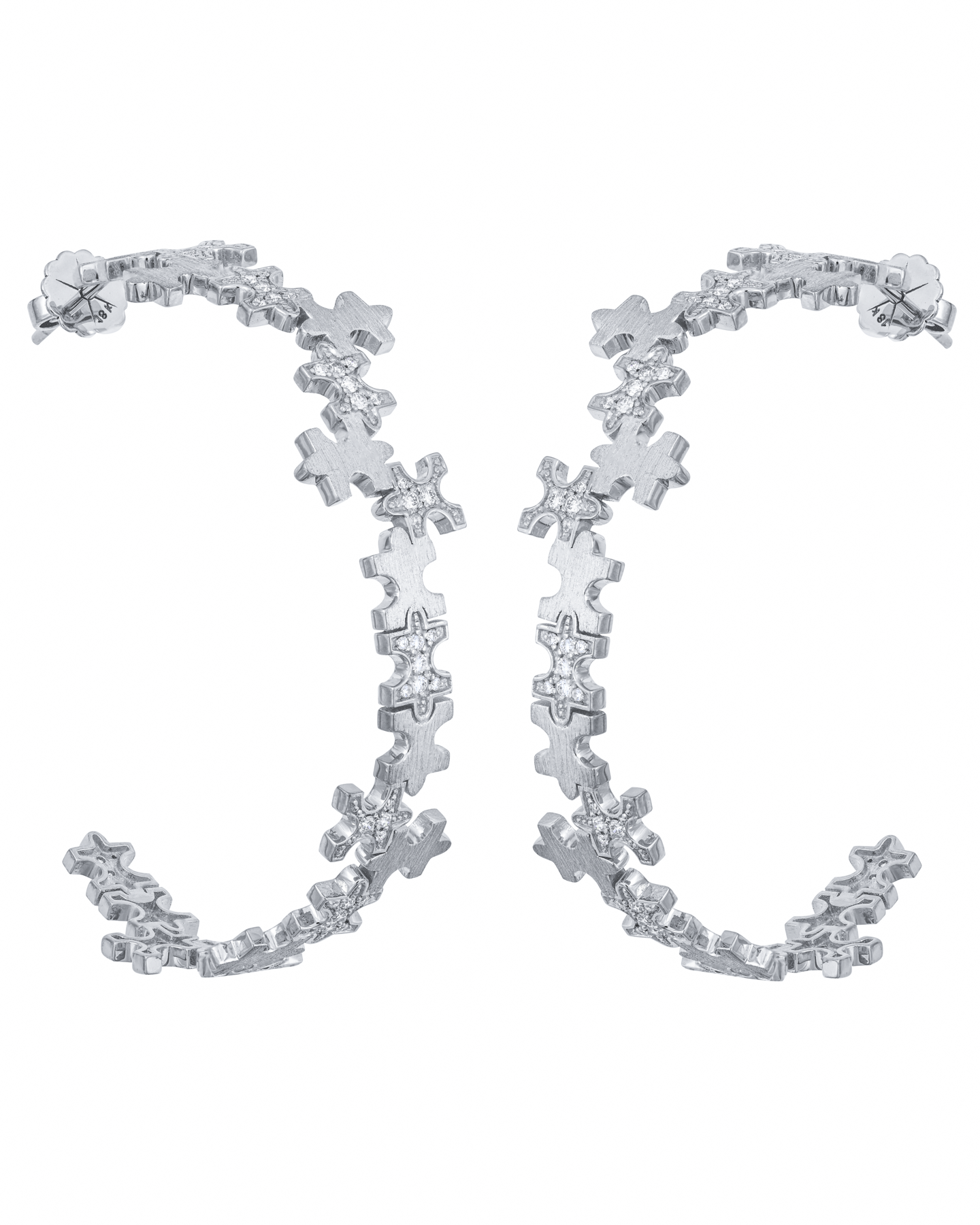 Multi-Pavé Large Hoops