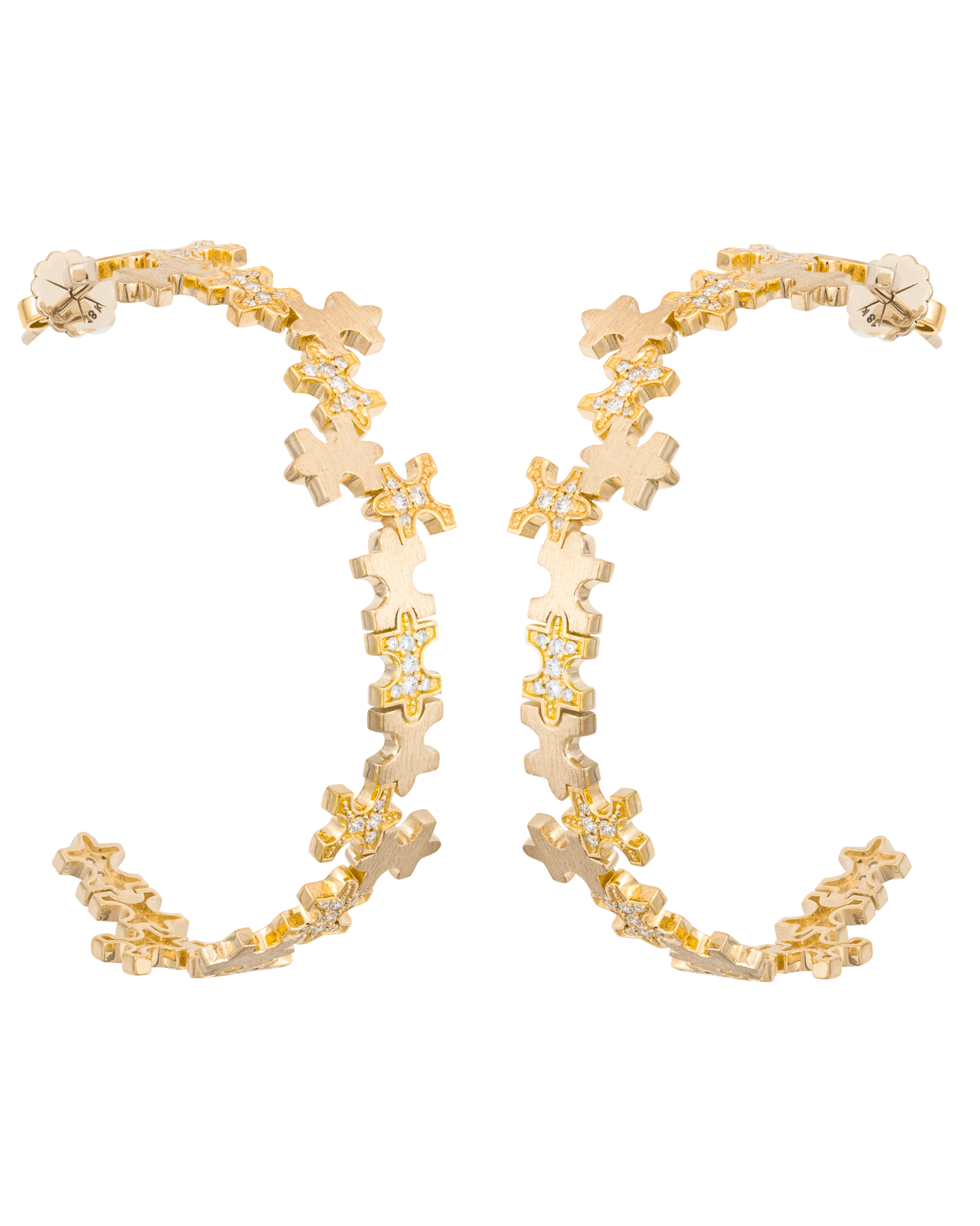 Multi-Pavé Large Hoops