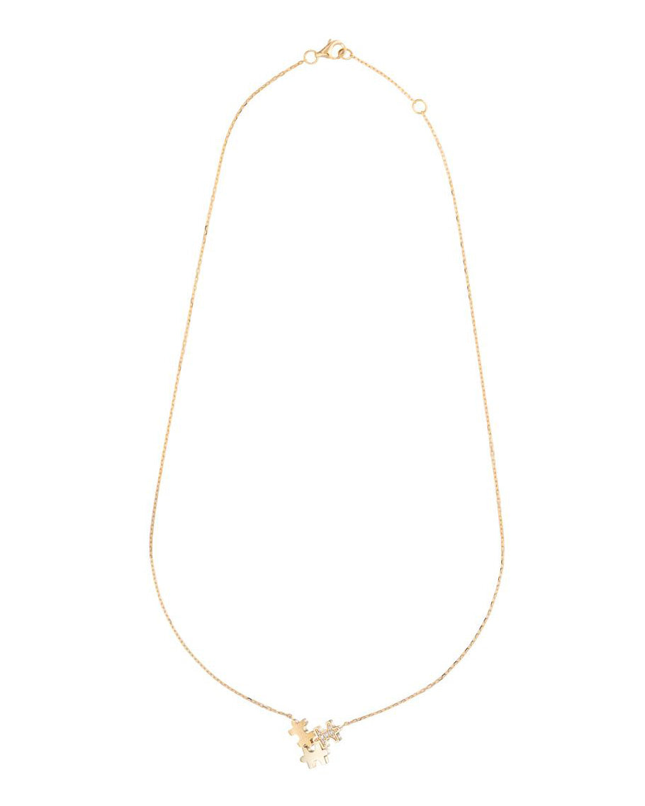 Multi-Pavé Tri-Necklace